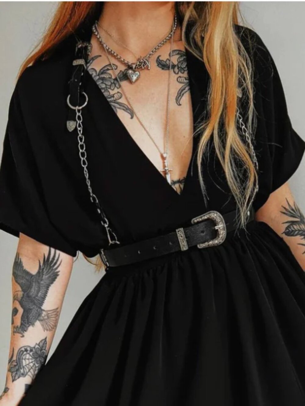 Lively Ghosts ‘Sharpshooter’ Western Goth Chain Harness XS-M